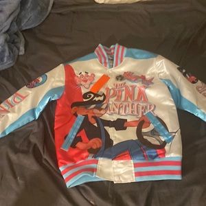 Pink panther varsity jacket